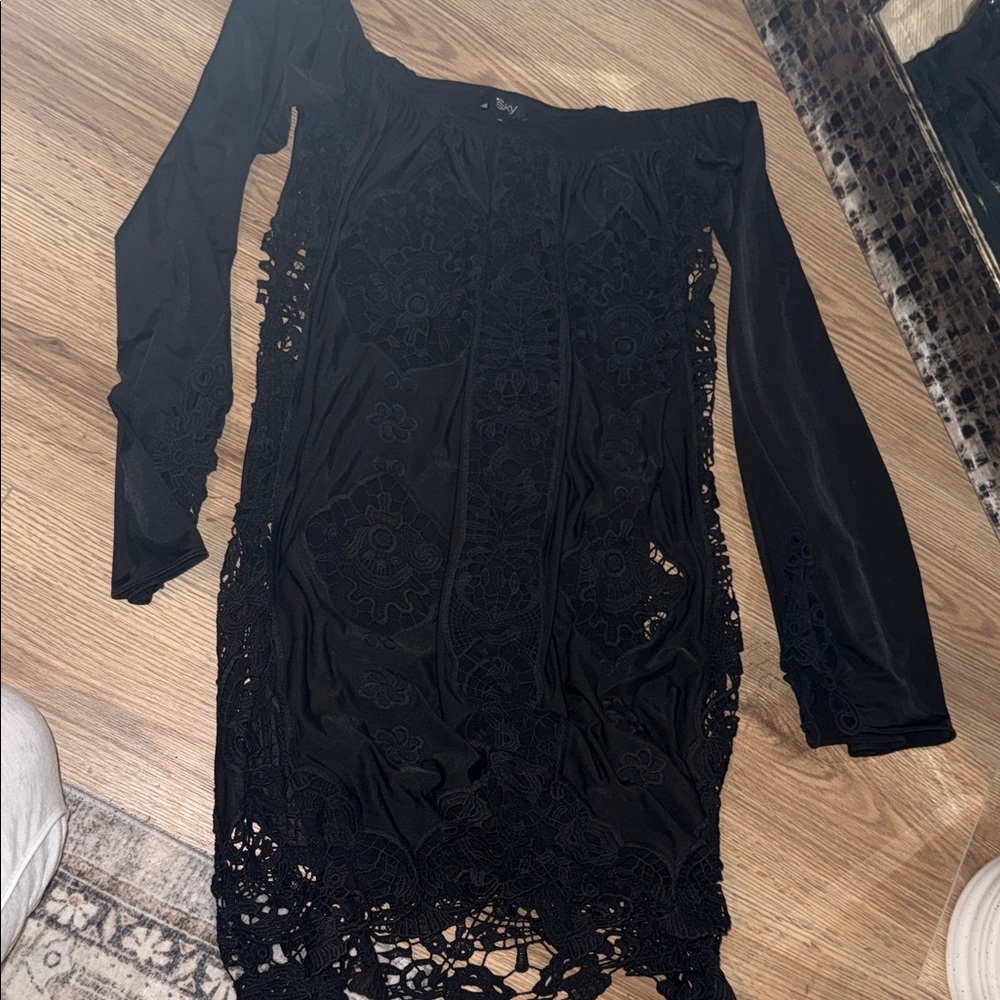 Sky One Shoulder Black Dress